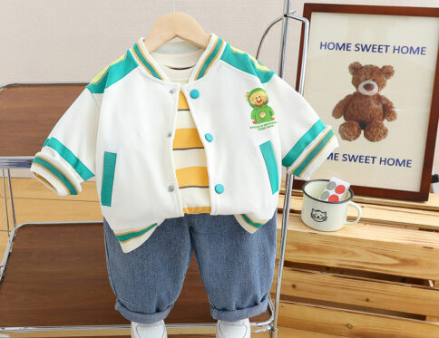 Kids Winter Full Sleeve T-Shirt Sweatshirt with Jacket and Jeans Pant