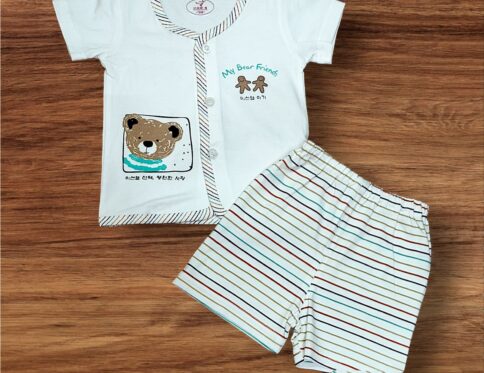 cotton fabric which is very soft and breathable and durable baby boys t shirt and short set,