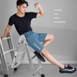 Grey solid mid-rice regular-fit shorts cotton looper has an elasticated waistband with dusty colour, 2 pockets