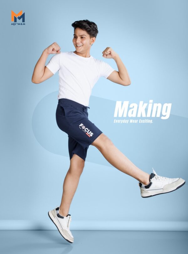 Blue solid mid-rice regular-fit shorts cotton looper has an elasticated waistband with dusty colour, 2 pockets